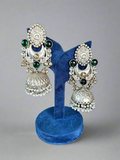 Silver look-alike Jhumka - Beauty Sutra by Shikha