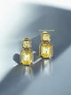 Stunning Yellow Gemstone Drop Earrings in Elegant Gold Setting – Luxury Collection by Beauty Sutra"