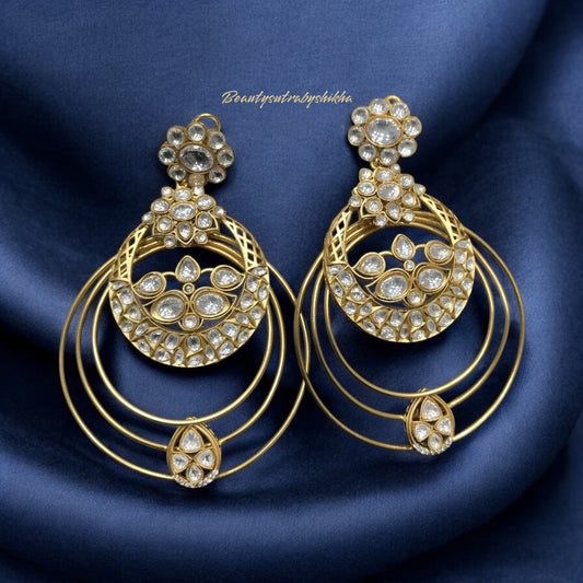 Gold Hoop Statement Earrings