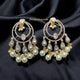 Pearl Drop Circular Statement Earrings