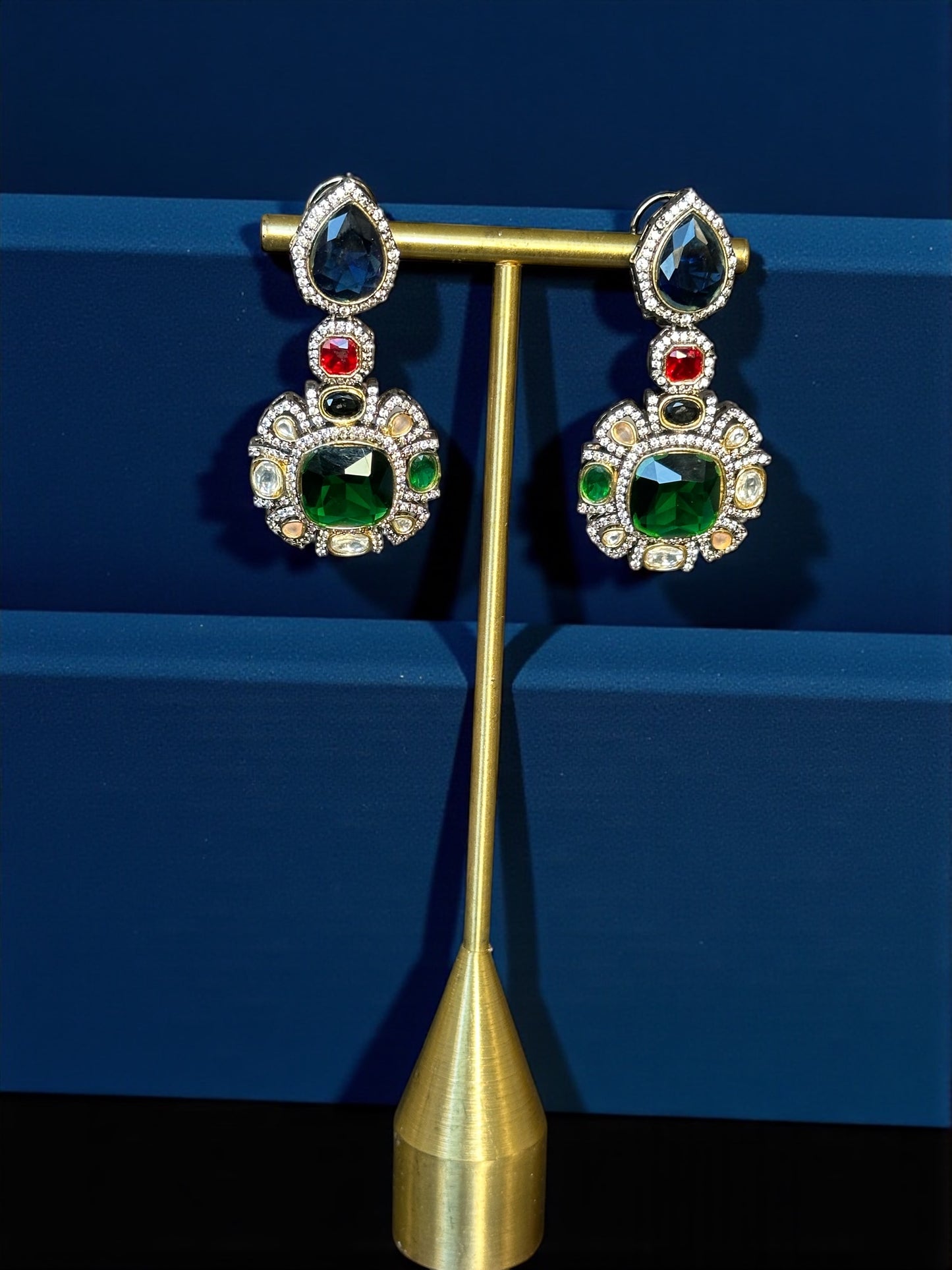 Multicolor Gemstone Statement Earrings | BeautySutra by Shikha