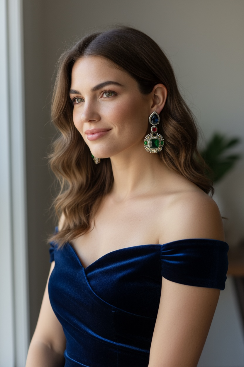 Multicolor Gemstone Statement Earrings | BeautySutra by Shikha