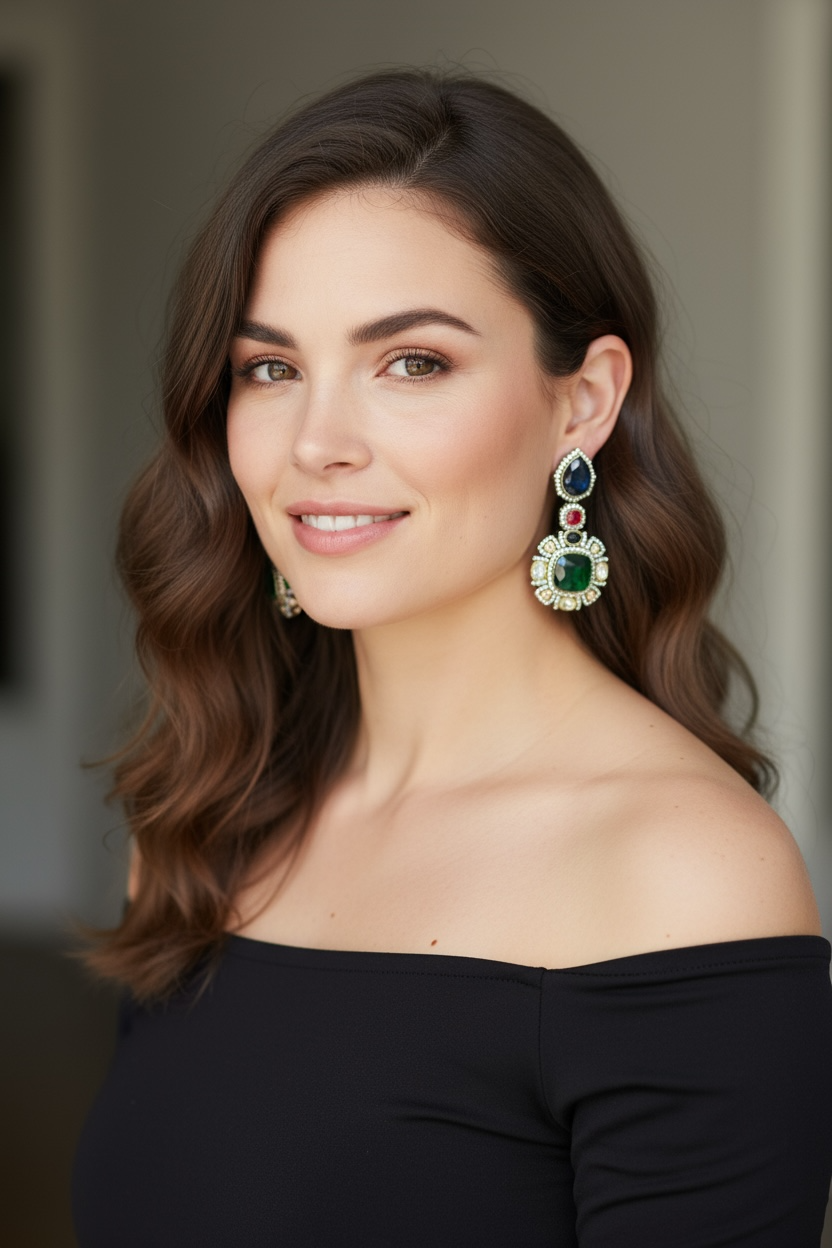 Multicolor Gemstone Statement Earrings | BeautySutra by Shikha