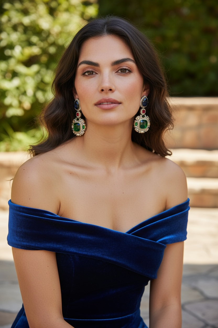 Multicolor Gemstone Statement Earrings | BeautySutra by Shikha