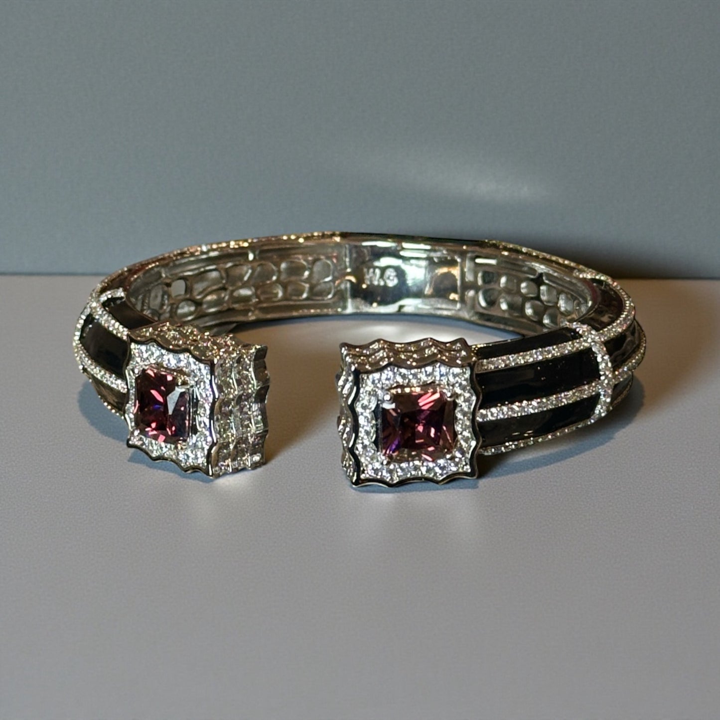 Black Enamel & Diamond Sparkle