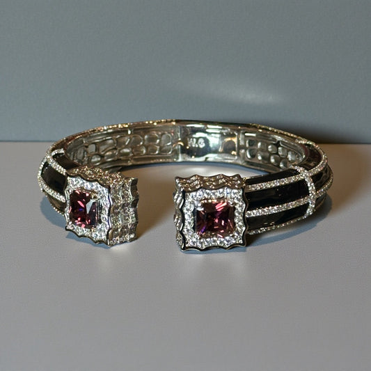 Black Enamel & Diamond Sparkle