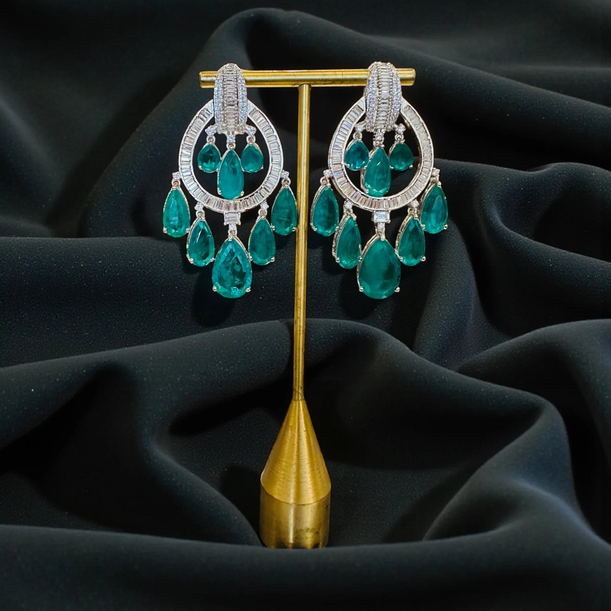 Emerald Chandelier Earrings – Opulent Holiday Jewelry Gift 2025 - BeautySutra by Shikha