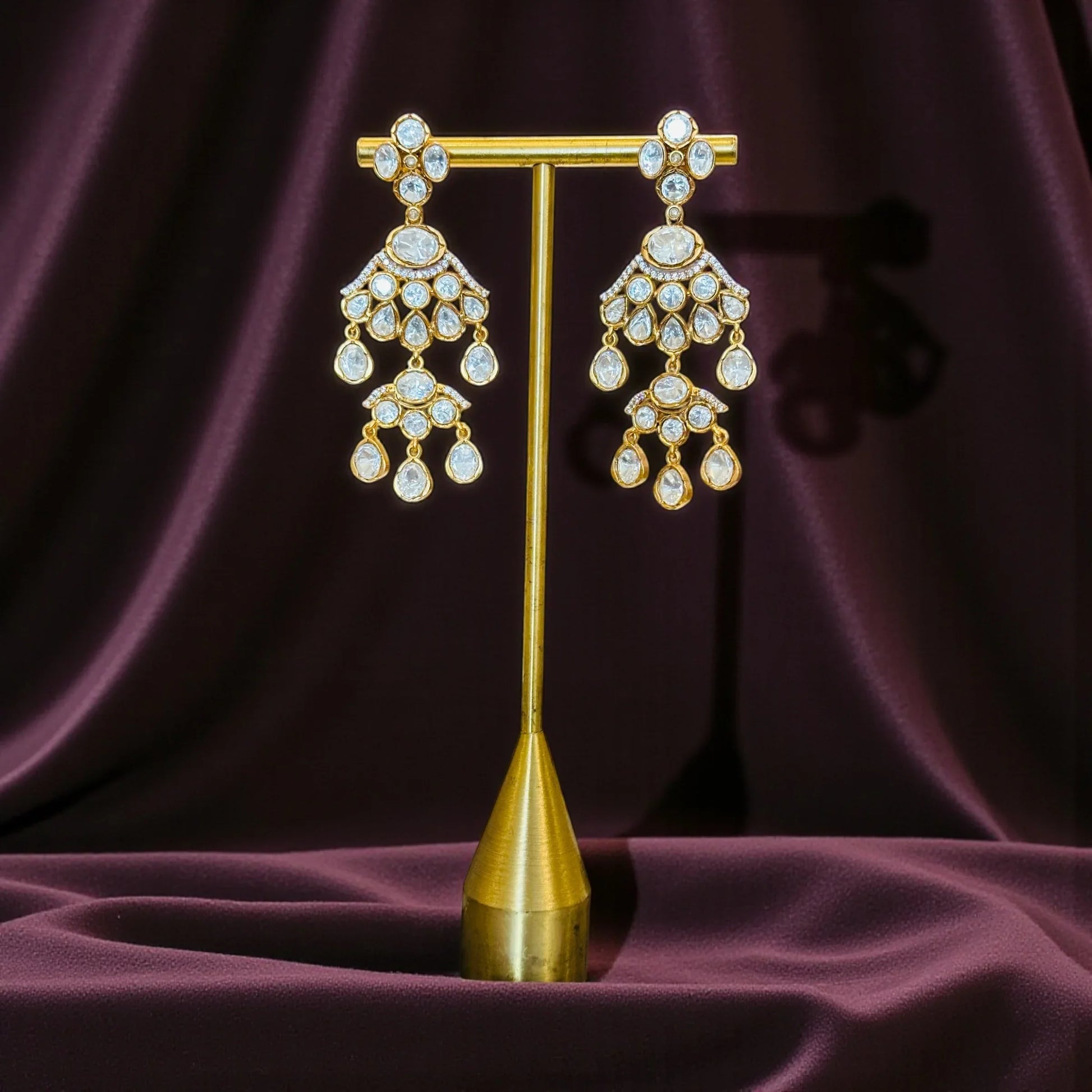 Gold-Tone Chandelier Earrings – Glamorous Holiday Gift 2025 - BeautySutra by Shikha