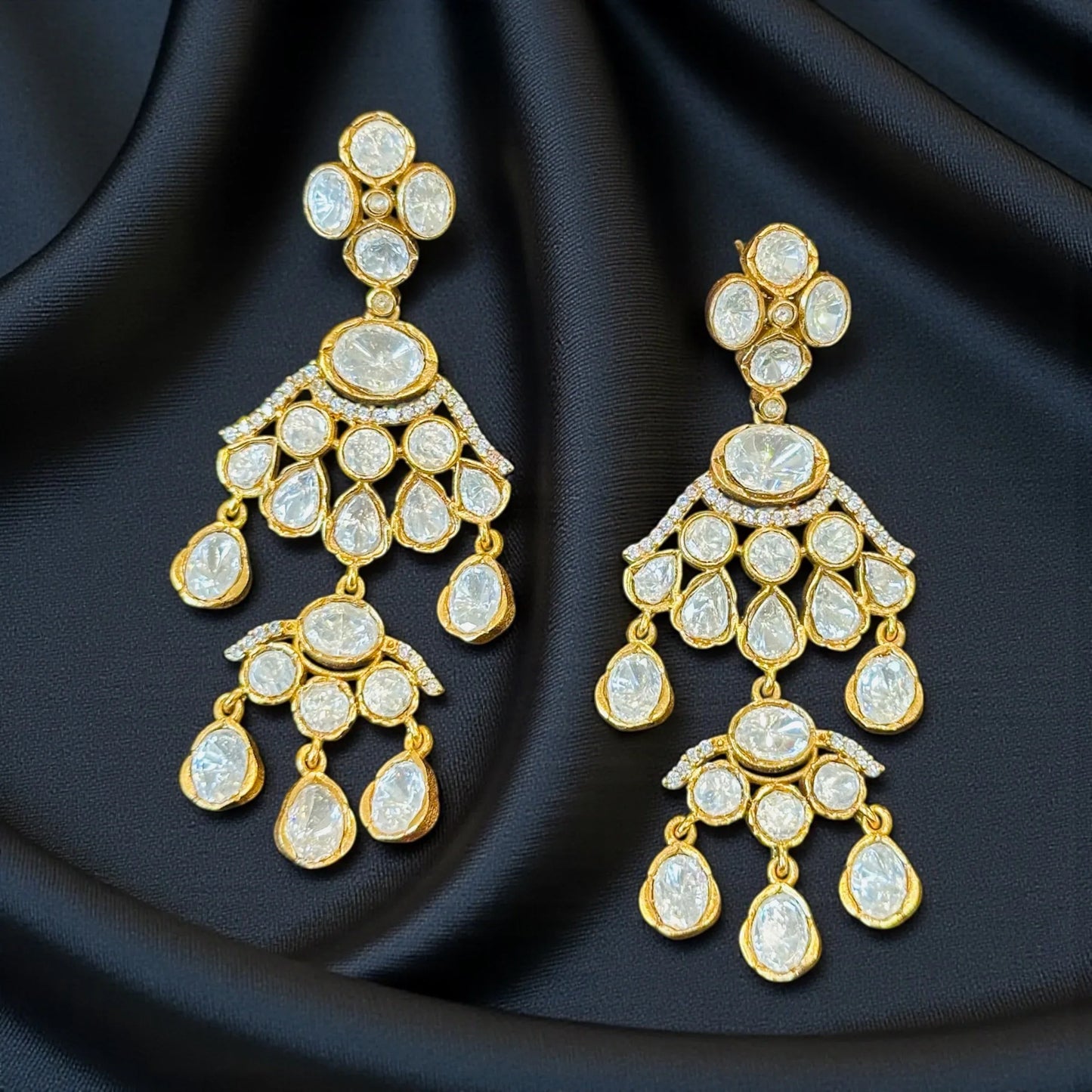 Gold-Tone Chandelier Earrings – Glamorous Holiday Gift 2025 - BeautySutra by Shikha