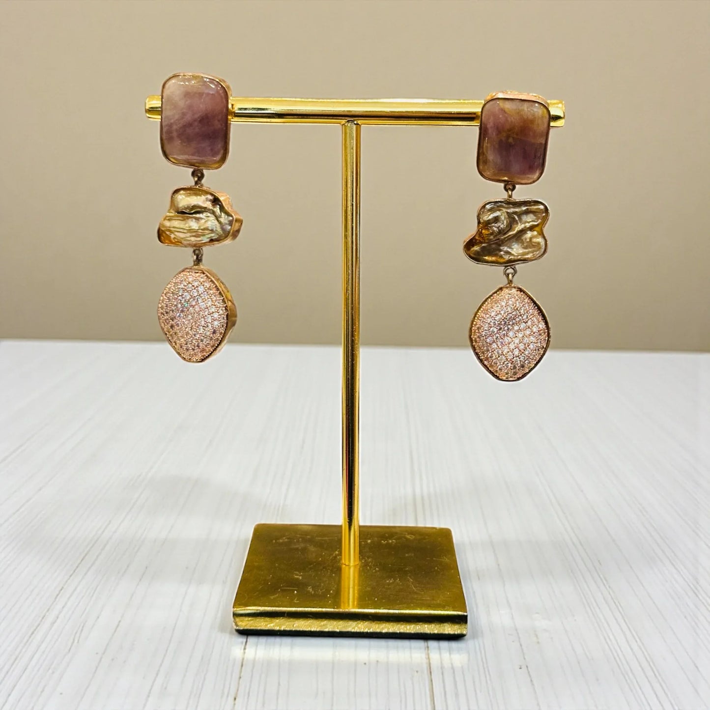 Gold-Tone Baroque Pearl Drop Earrings – Eclectic Holiday Gift 2025 - BeautySutra by Shikha