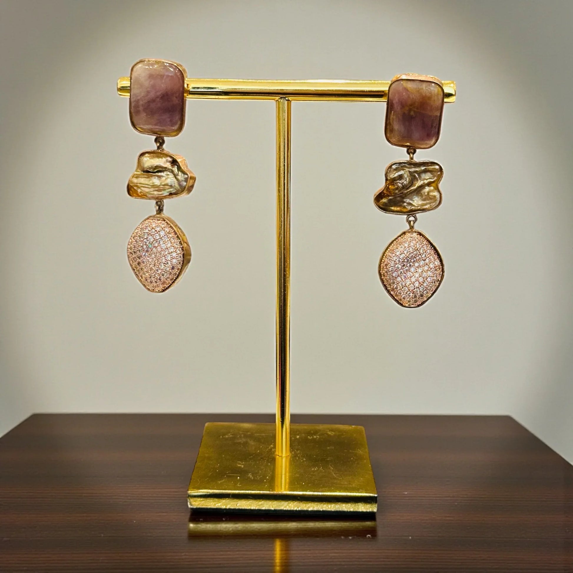 Gold-Tone Baroque Pearl Drop Earrings – Eclectic Holiday Gift 2025 - BeautySutra by Shikha