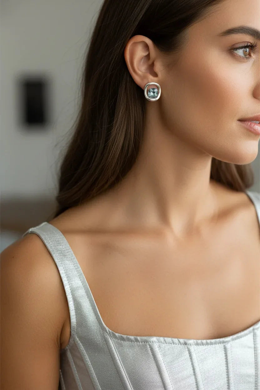 Gemstone Stud Earrings – Modern Holiday Jewelry Gift - BeautySutra by Shikha