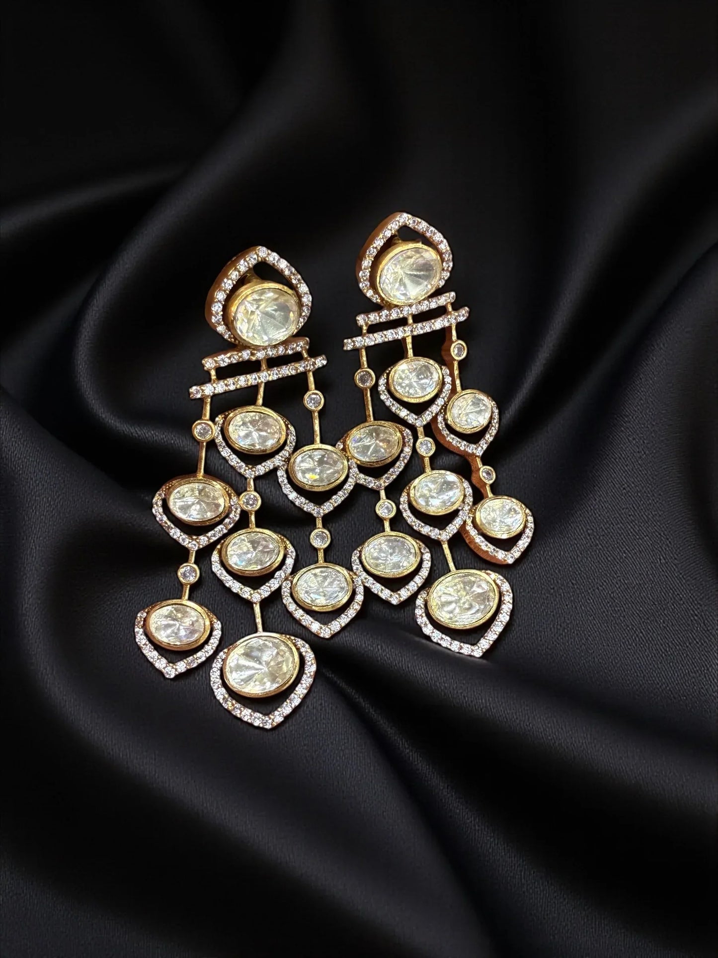 Gold-Tone Chandelier Earrings – Sparkling Holiday Gift 2025 - BeautySutra by Shikha