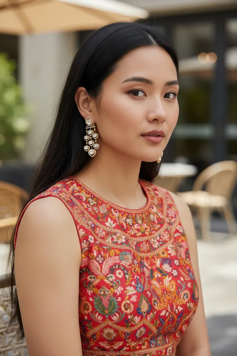 Gold-Tone Chandelier Earrings – Sparkling Holiday Gift 2025 - BeautySutra by Shikha